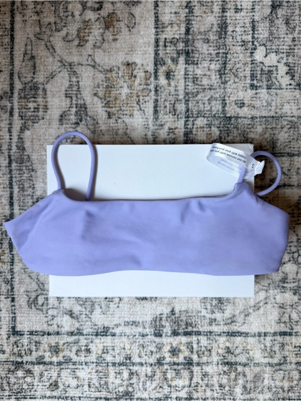 Ark Swimwear Light Purple Bikini Set Minimal Crop Small Top and Cheekys Medium